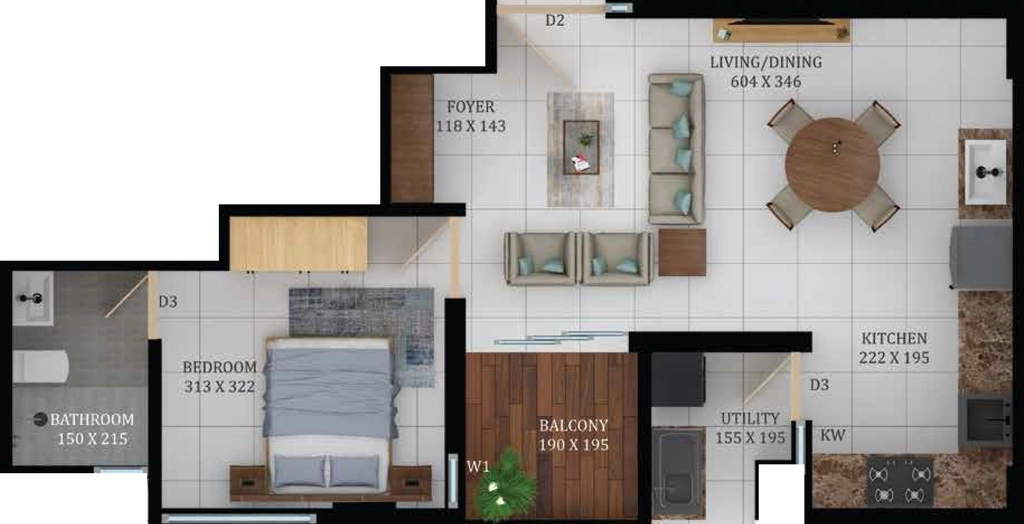 1 BHK Flat in Accord Sovereign in Kakkanad, Kochi - Image 925095