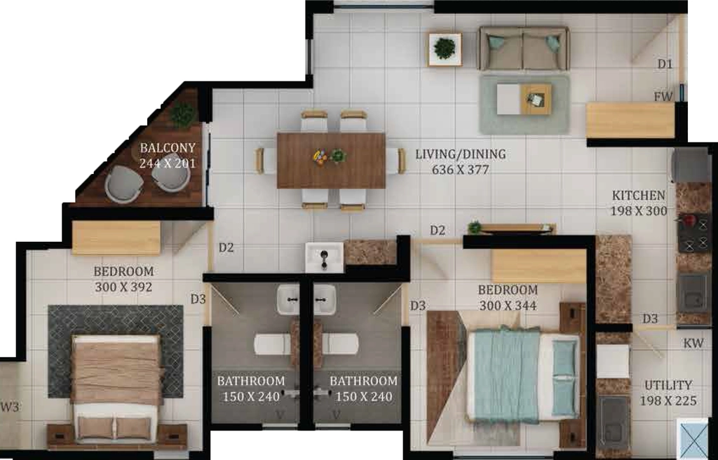 2 BHK Flat in Accord Sovereign in Kakkanad, Kochi - Image 925096