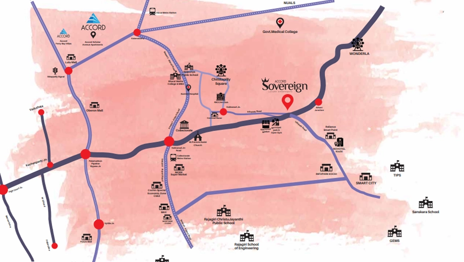 Location of Accord Sovereign in Kakkanad, Kochi - Image 419558