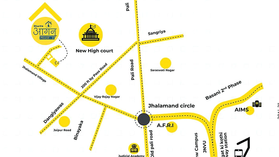 Location of Dharti Angan Phase 2 in Jhalamand, Jodhpur - Image 419919