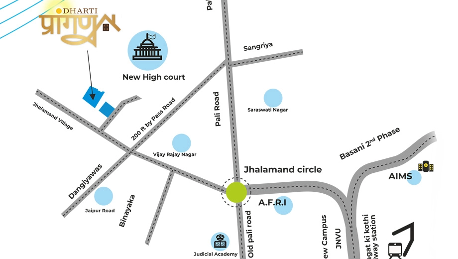 Location of Dharti Prangan in Jhalamand, Jodhpur - Image 419941