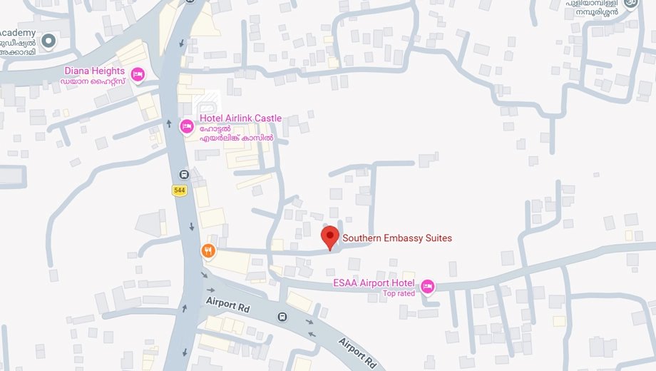 Location of Southern Embassy Suites in Aluva, Kochi - Image 419570