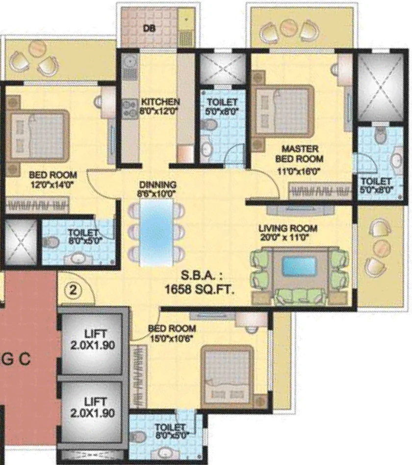 3 BHK Flat in Mangaldeep Palbalaji in Pal Road, Jodhpur - Image 925263