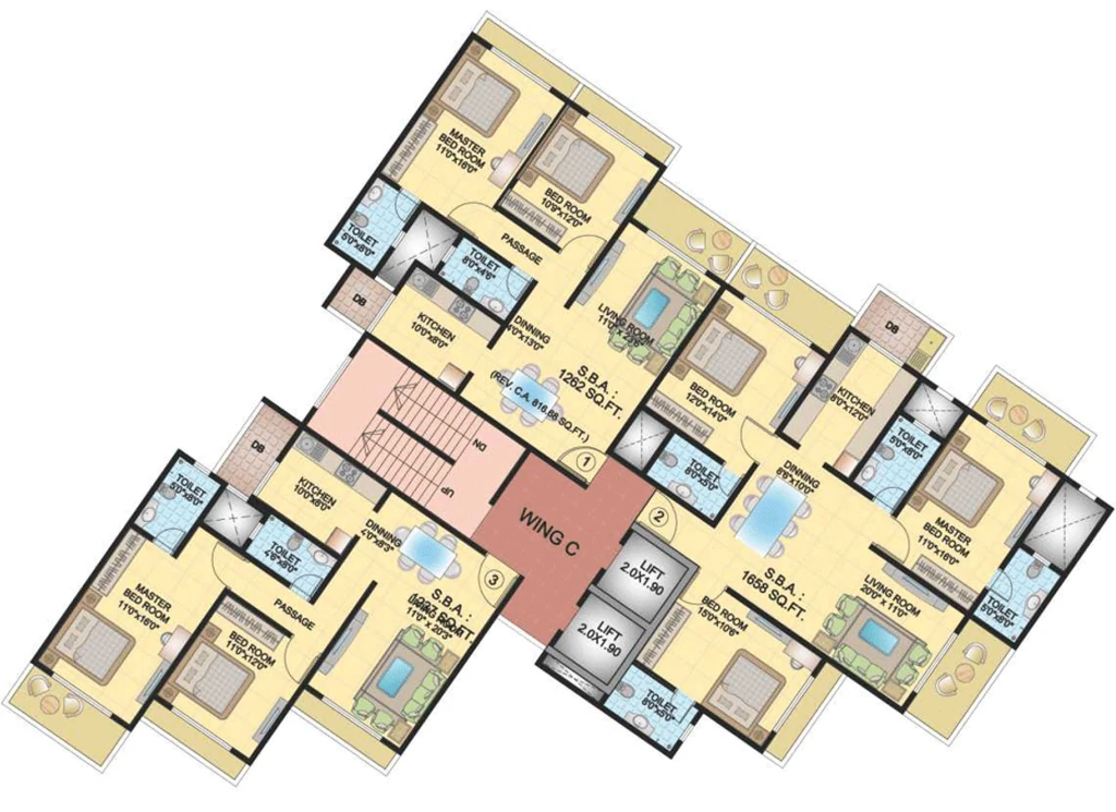Floor Plan of Mangaldeep Palbalaji in Pal Road, Jodhpur - Image 419946