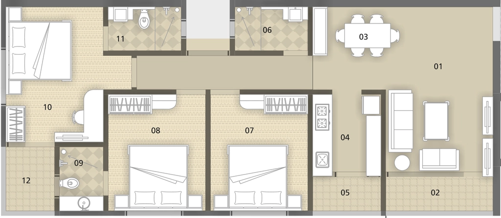 3 BHK Flat in Mannant Exotica in Pal Road, Jodhpur - Image 925266