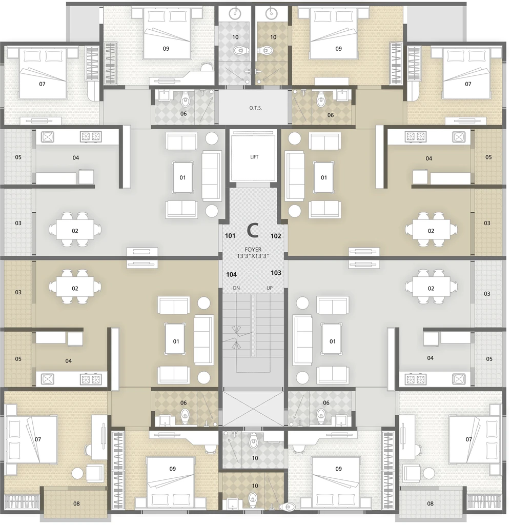 Floor Plan of Mannant Exotica in Pal Road, Jodhpur - Image 419960