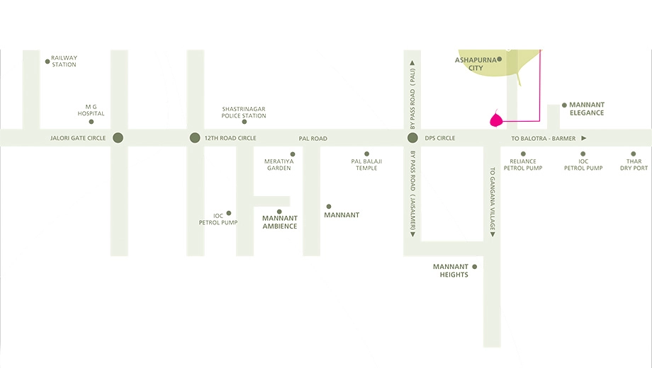 Location of Mannant Exotica in Pal Road, Jodhpur - Image 419958