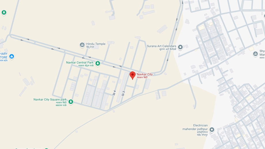 Location of Aasan Navkar City in Pal Gaon, Jodhpur - Image 419901