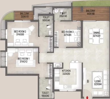 3 BHK Flat in Prime Meridian Metropolitan in Ernakulam, Kochi - Image 925102