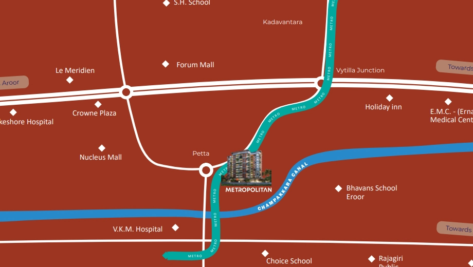 Location of Prime Meridian Metropolitan in Ernakulam, Kochi - Image 419611
