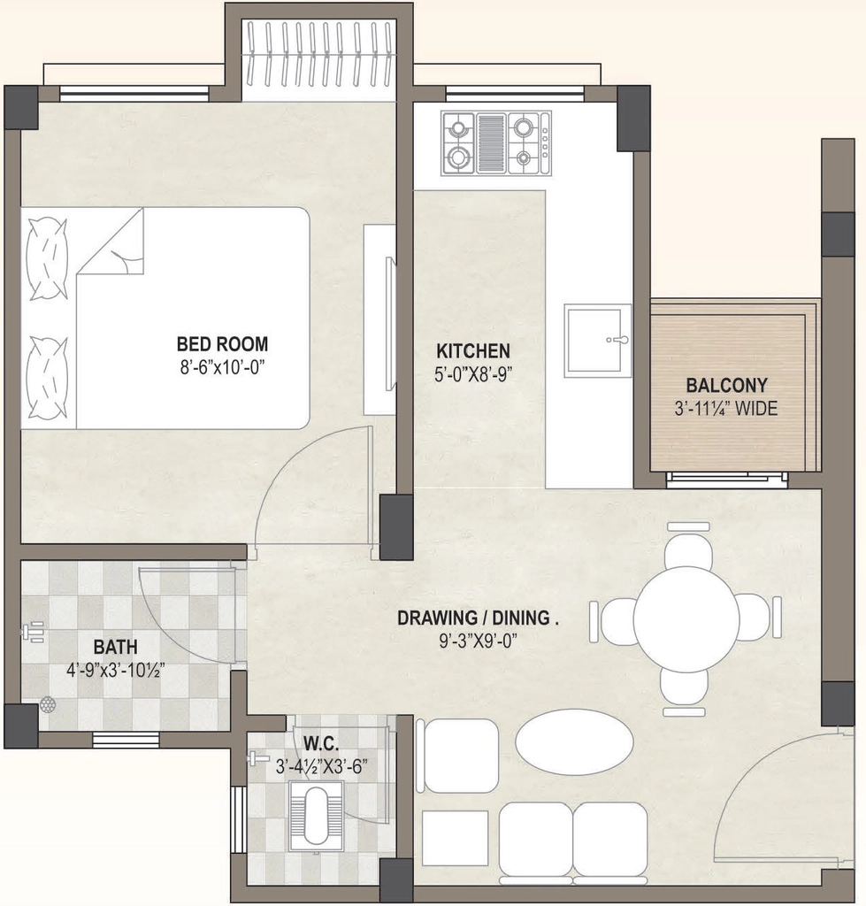 1 BHK Flat in Ashapurna Basera in Pal Gaon, Jodhpur - Image 925285