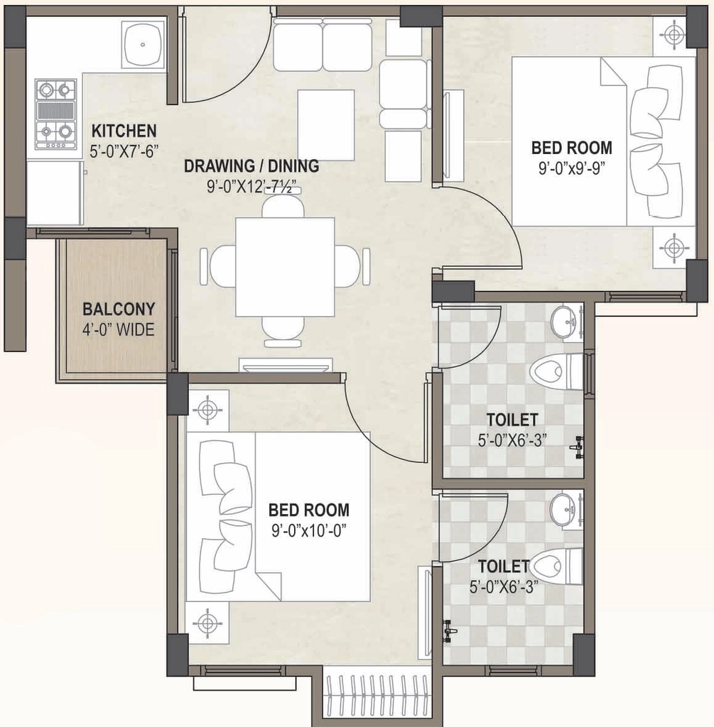 2 BHK Flat in Ashapurna Basera in Pal Gaon, Jodhpur - Image 925286