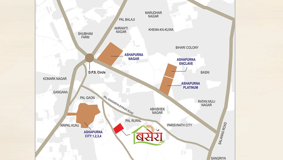 Location of Ashapurna Basera in Pal Gaon, Jodhpur - Image 419981