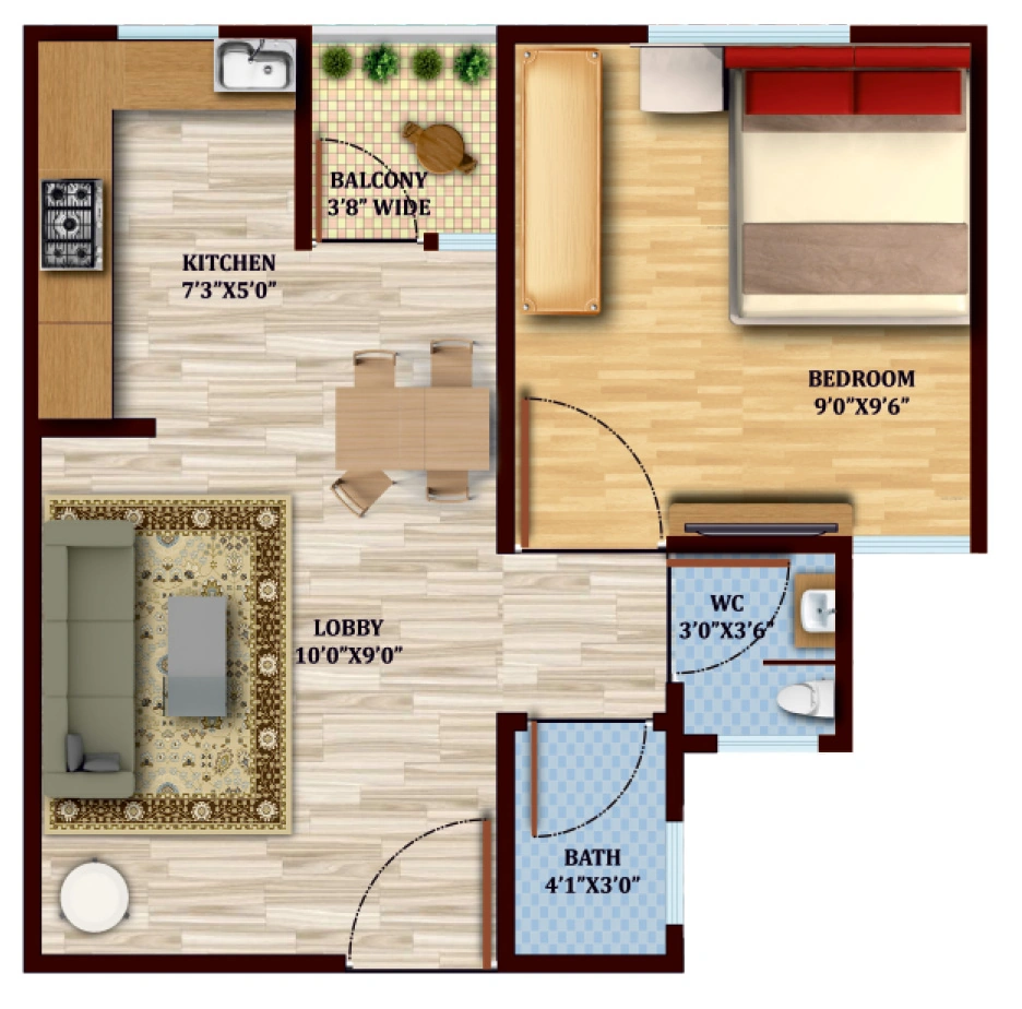 1 BHK Flat in Dharti Angan Phase 1 in Jhalamand, Jodhpur - Image 925253