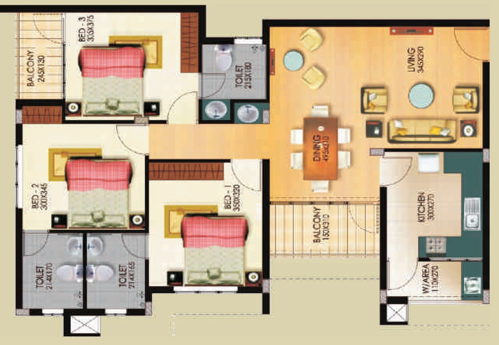 3 BHK Flat in Keratech Nandanam in Sreekariyam, Thiruvananthapuram - Image 925136