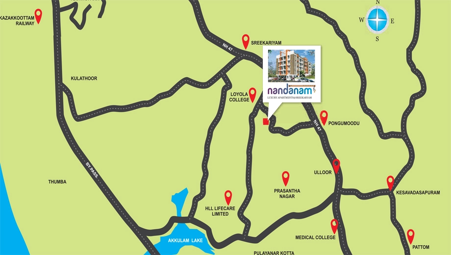 Location of Keratech Nandanam in Sreekariyam, Thiruvananthapuram - Image 419678