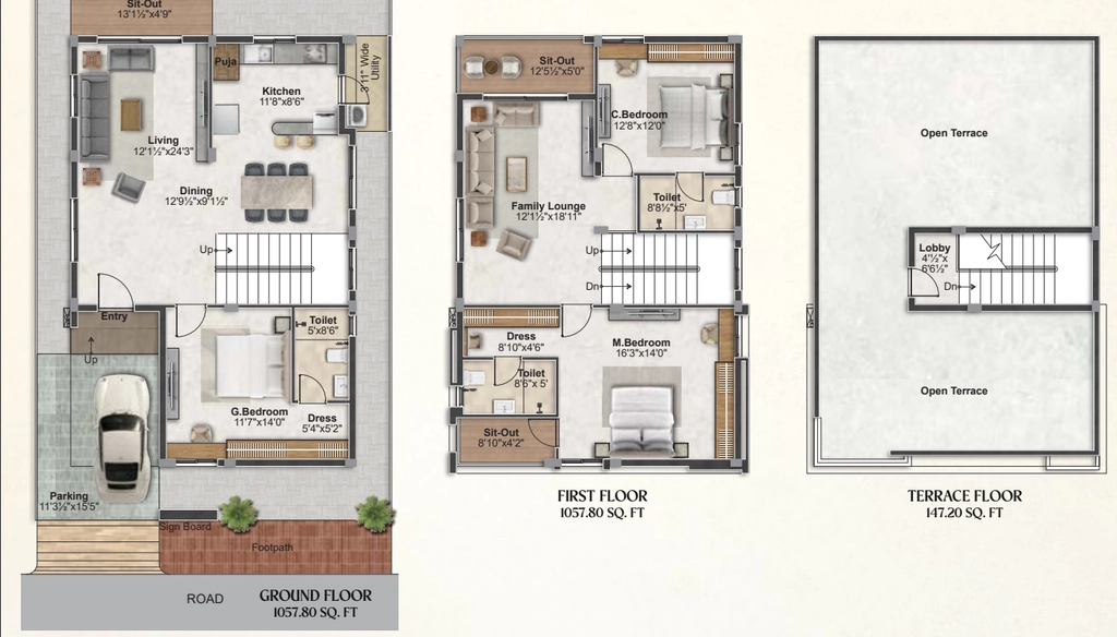 3 BHK House/Villa in Risinia Capital Greens in Gagillapur, Hyderabad - Image 925142