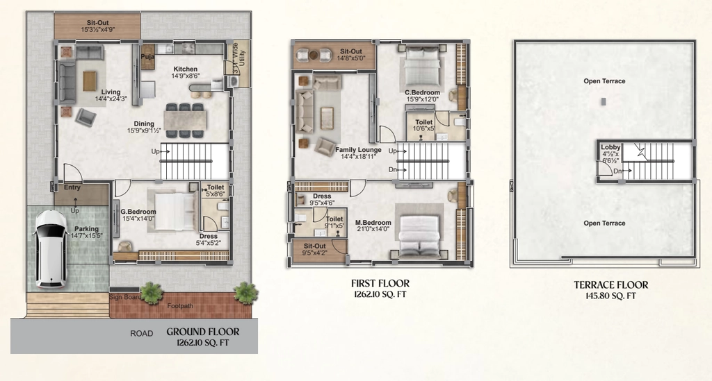 3 BHK House/Villa in Risinia Capital Greens in Gagillapur, Hyderabad - Image 925144