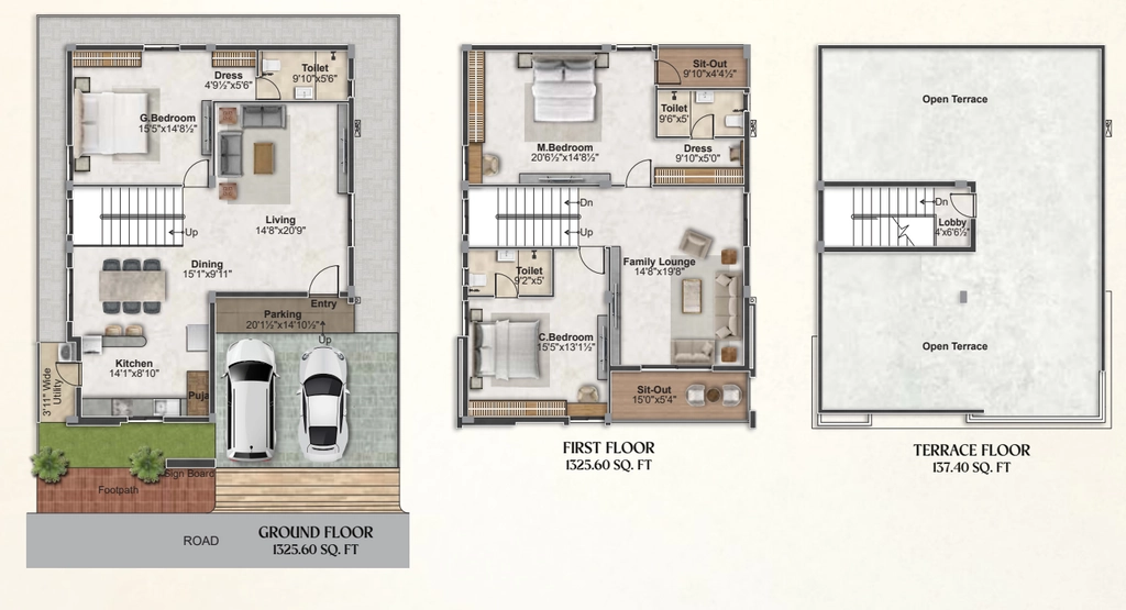 3 BHK House/Villa in Risinia Capital Greens in Gagillapur, Hyderabad - Image 925145