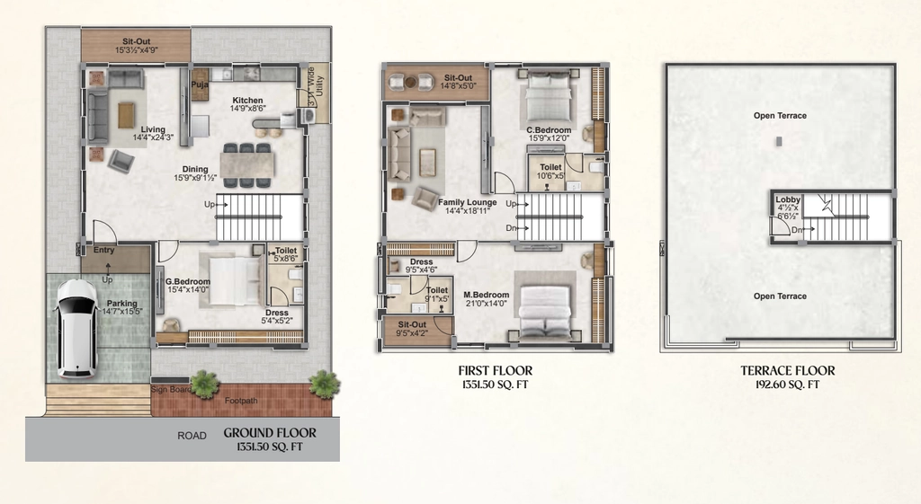3 BHK House/Villa in Risinia Capital Greens in Gagillapur, Hyderabad - Image 925146