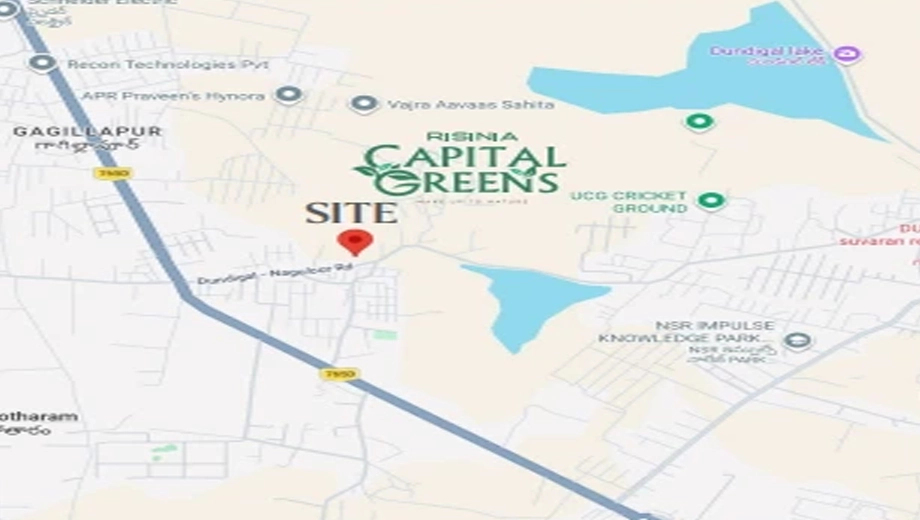 Location of Risinia Capital Greens in Gagillapur, Hyderabad - Image 419702
