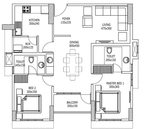 2 BHK Flat in Asset Orchestra in Kazhakootam, Thiruvananthapuram - Image 925196