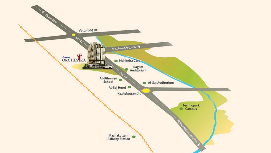 Location of Asset Orchestra in Kazhakootam, Thiruvananthapuram - Image 419823
