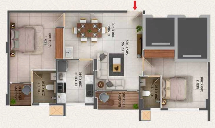2 BHK Flat in Cordial Dev in Kazhakootam, Thiruvananthapuram - Image 925188