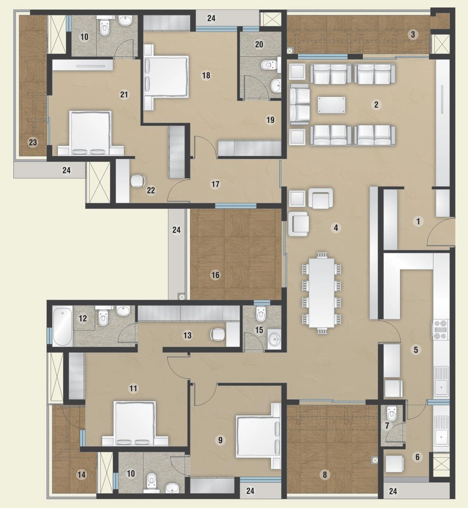 4 BHK Penthouse in Heather Ferns in Kazhakootam, Thiruvananthapuram - Image 925180