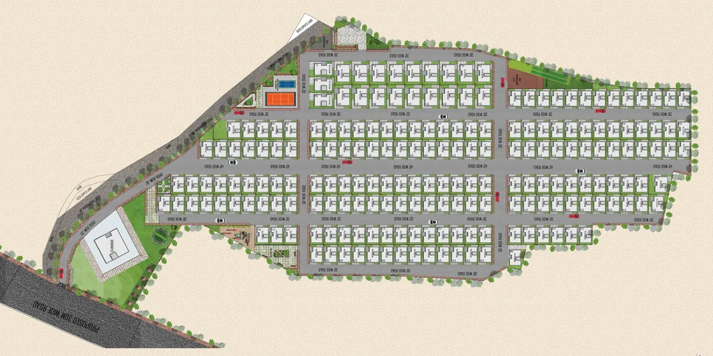 Master Plan of Tripura Landmark 5 in Bowrampet, Hyderabad - Image 419835