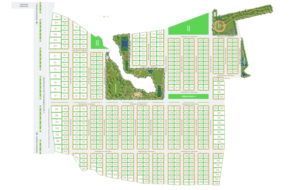 Master Plan of Ithika Shaantham Meadows in Ramanthapur, Hyderabad - Image 419847
