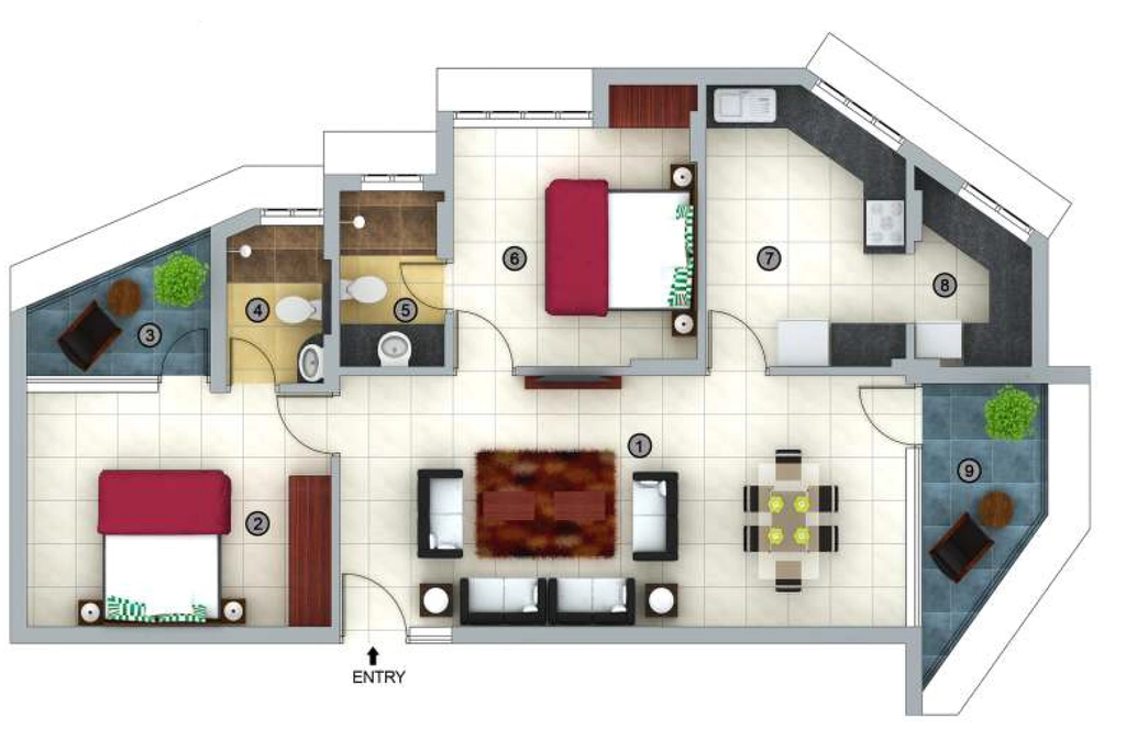 2 BHK Flat in Beacon Mayfair in Poojappura, Thiruvananthapuram - Image 925344