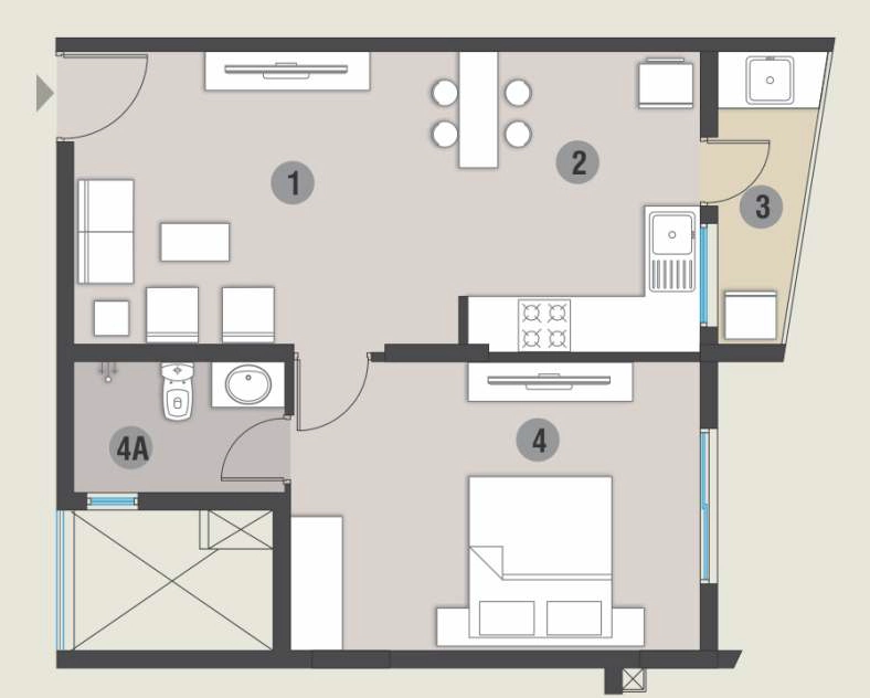 1 BHK Flat in Heather Greenage in Kowdiar, Thiruvananthapuram - Image 925317
