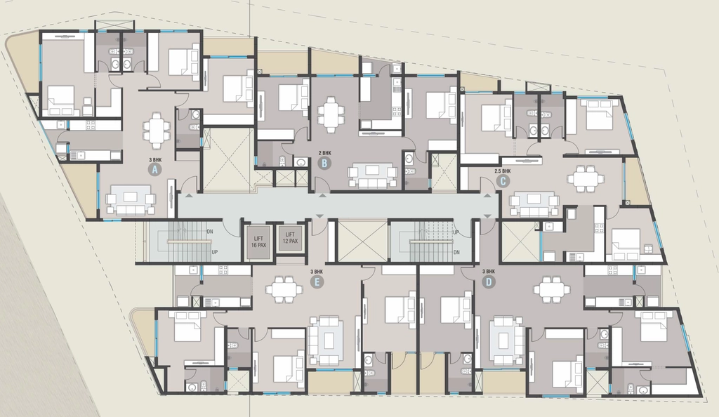 Floor Plan of Heather Greenage in Kowdiar, Thiruvananthapuram - Image 420067