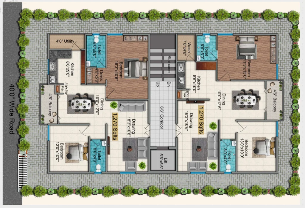 Floor Plan of Sreenidhi Papavimochana in Bachupally, Hyderabad - Image 420007