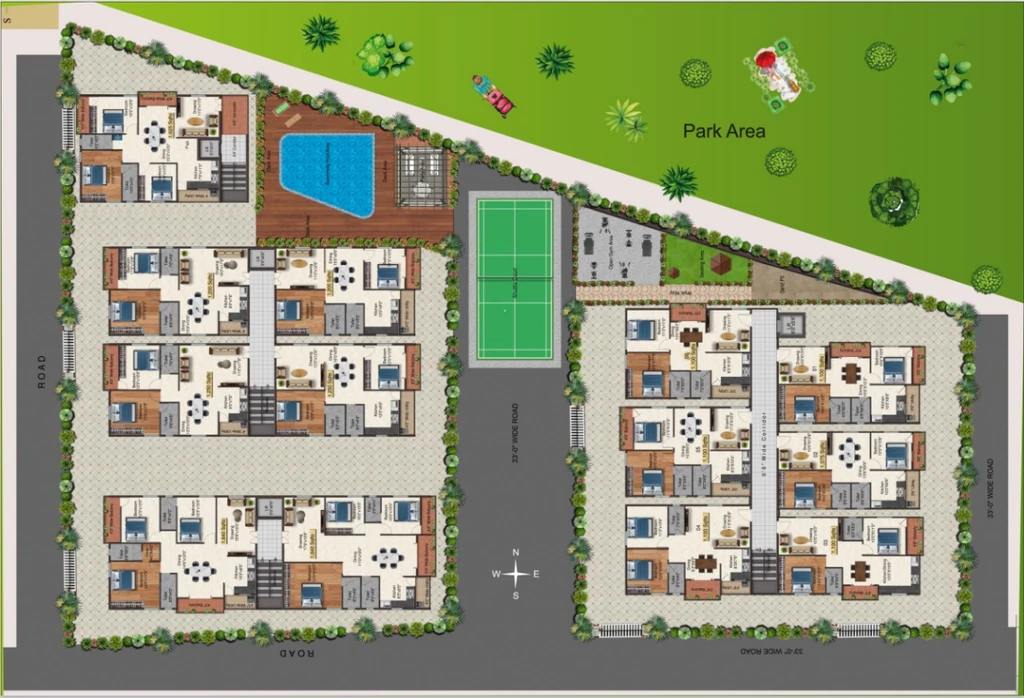 Master Plan of Sreenidhi Papavimochana in Bachupally, Hyderabad - Image 420006
