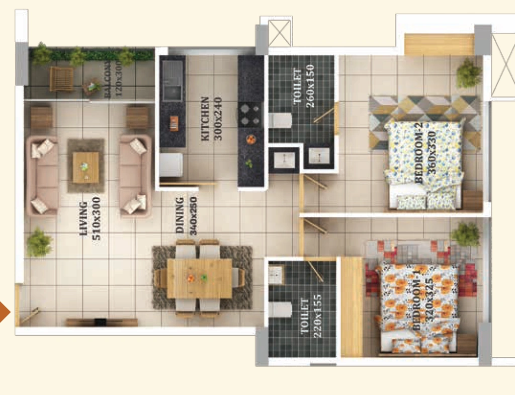 2 BHK Flat in Arcon Cybercity in Kazhakootam, Thiruvananthapuram - Image 925326