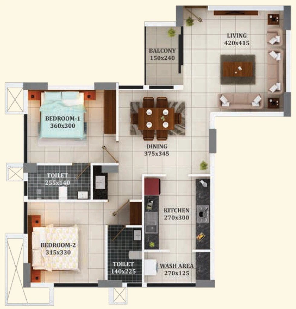 2 BHK Flat in Arcon Cybercity in Kazhakootam, Thiruvananthapuram - Image 925327