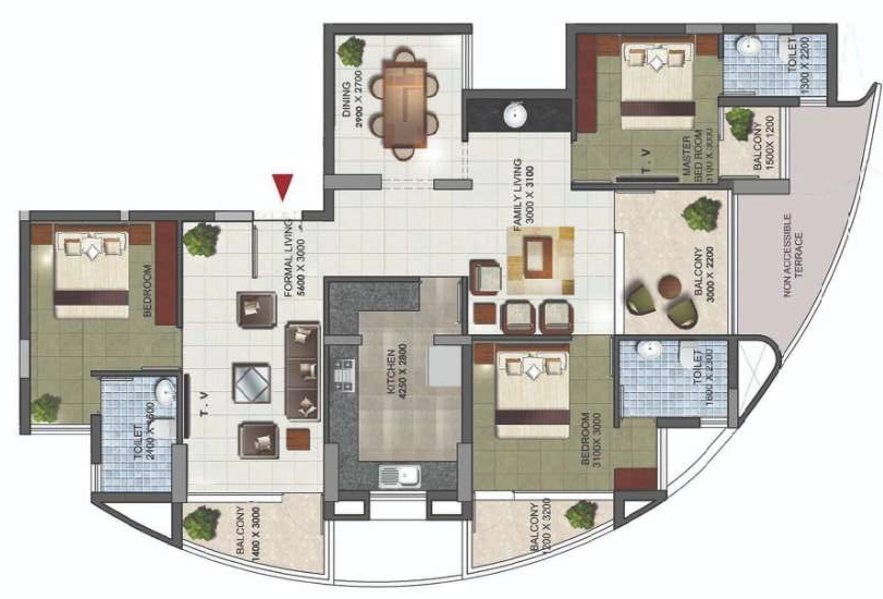 3 BHK Flat in Arcon Inspire in Kazhakootam, Thiruvananthapuram - Image 925325