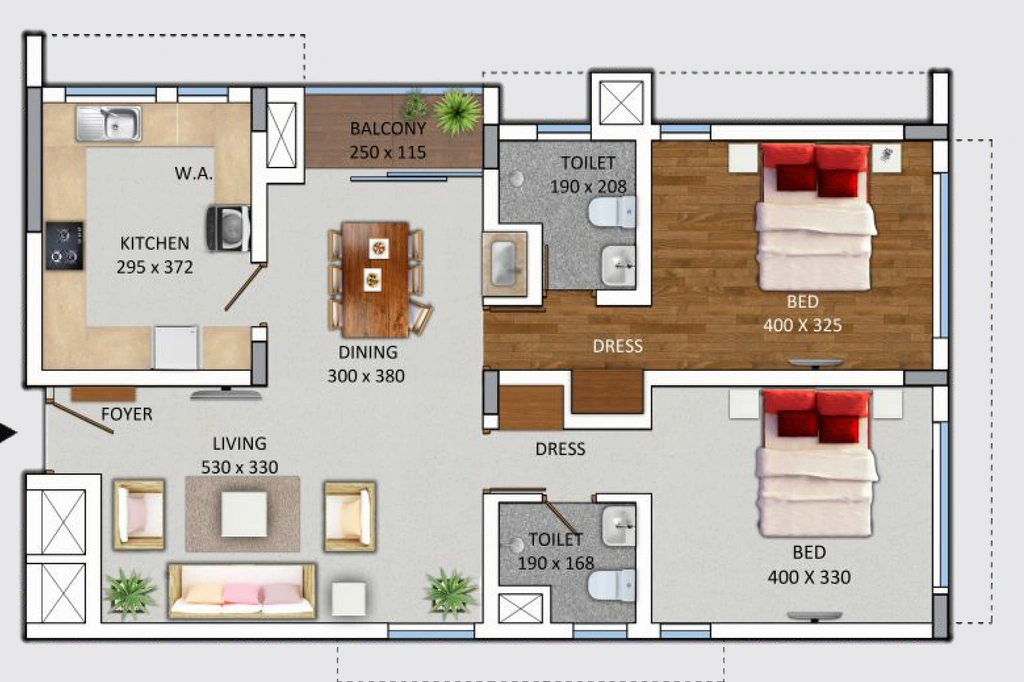 2 BHK Flat in Arcon Premia in Kowdiar, Thiruvananthapuram - Image 925315