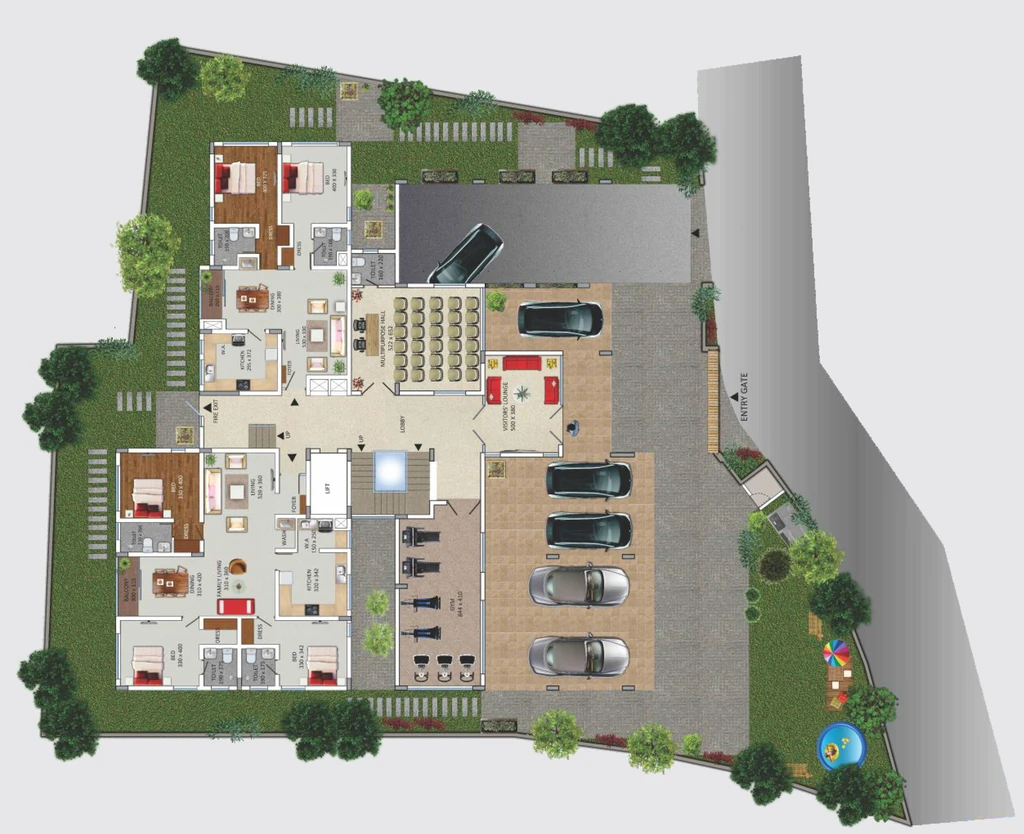 Master Plan of Arcon Premia in Kowdiar, Thiruvananthapuram - Image 420061