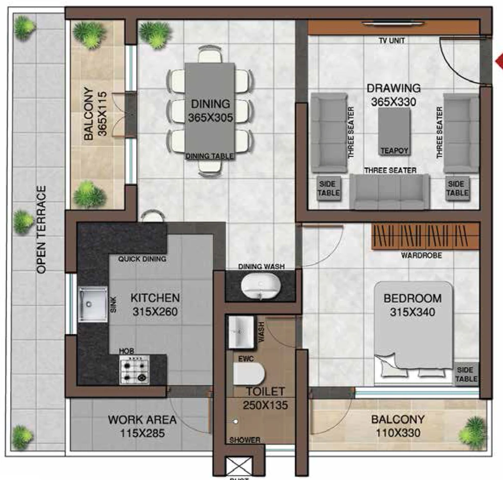 1 BHK Flat in Arcon Serene in Kowdiar, Thiruvananthapuram - Image 925310