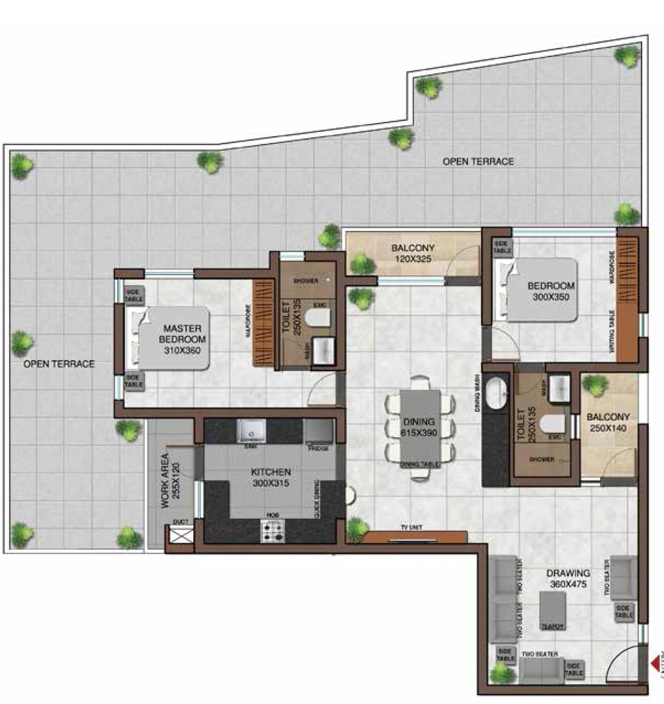 2 BHK Flat in Arcon Serene in Kowdiar, Thiruvananthapuram - Image 925312