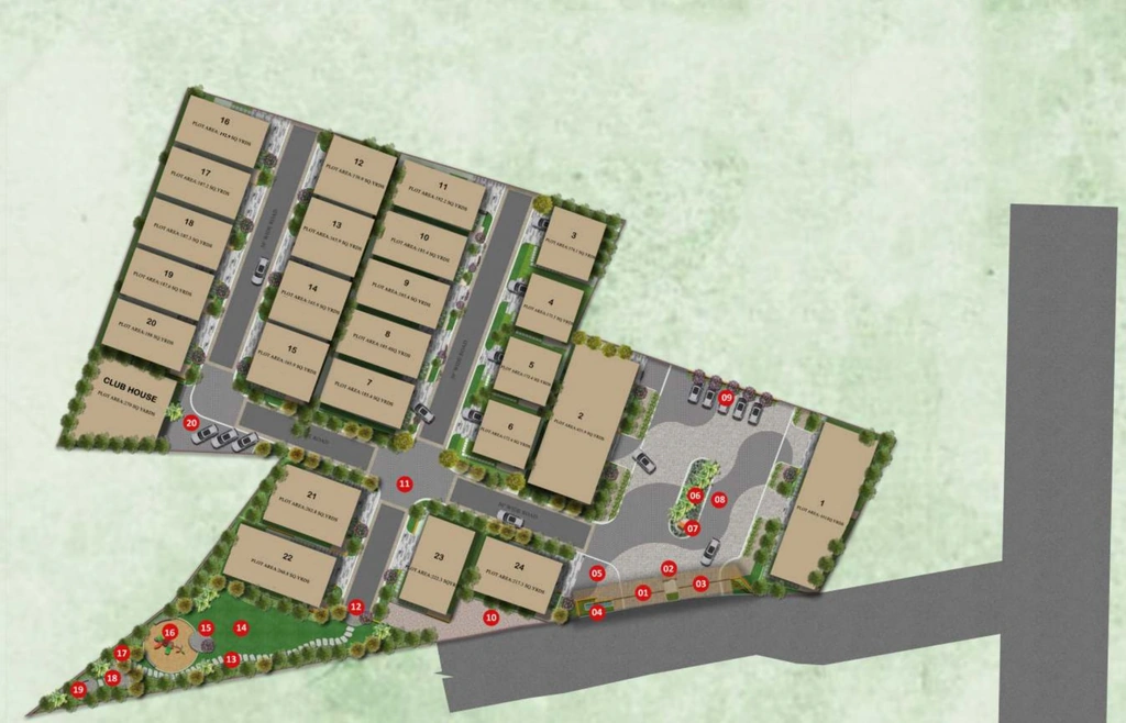 Master Plan of Sentience Custom Built Homes in Bowrampet, Hyderabad - Image 420014