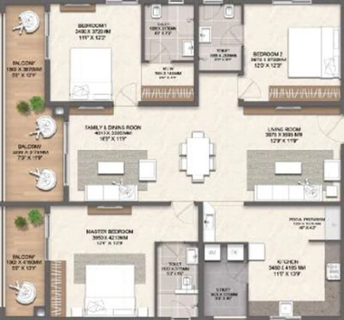 3 BHK Flat in Sreenivasa Sonthalia Ecorise in Rajendra Nagar, Hyderabad - Image 925335