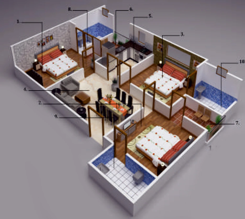 3 BHK Flat in Jai City Home Shankwas House in null, Jodhpur - Image 925405