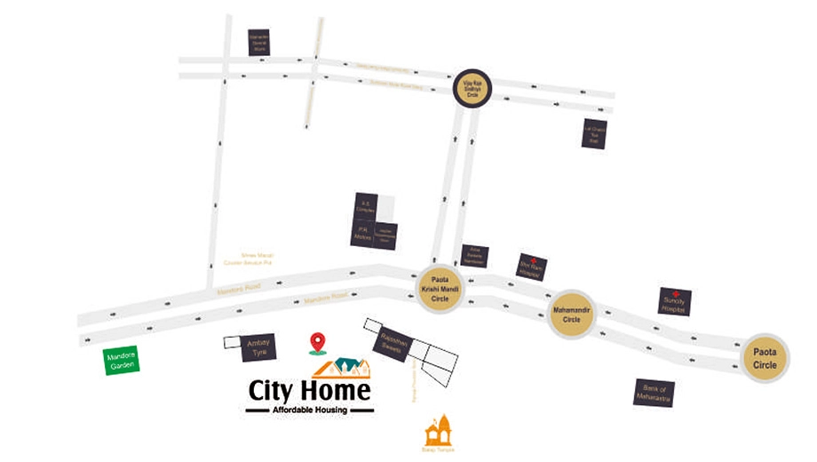 Location of Jai City Home Shankwas House in null, Jodhpur - Image 420358