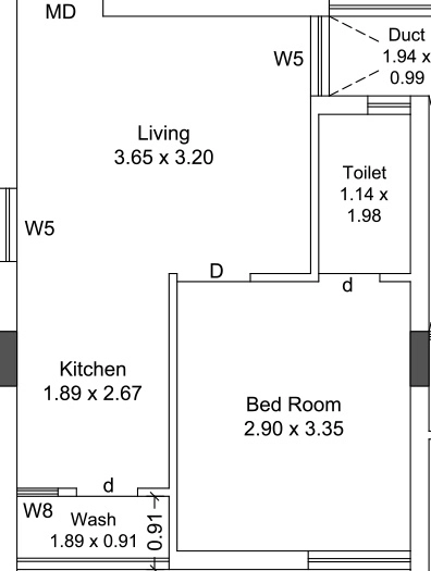 1 BHK Flat in Akash Sky Corner in Mavdi, Rajkot - Image 925346