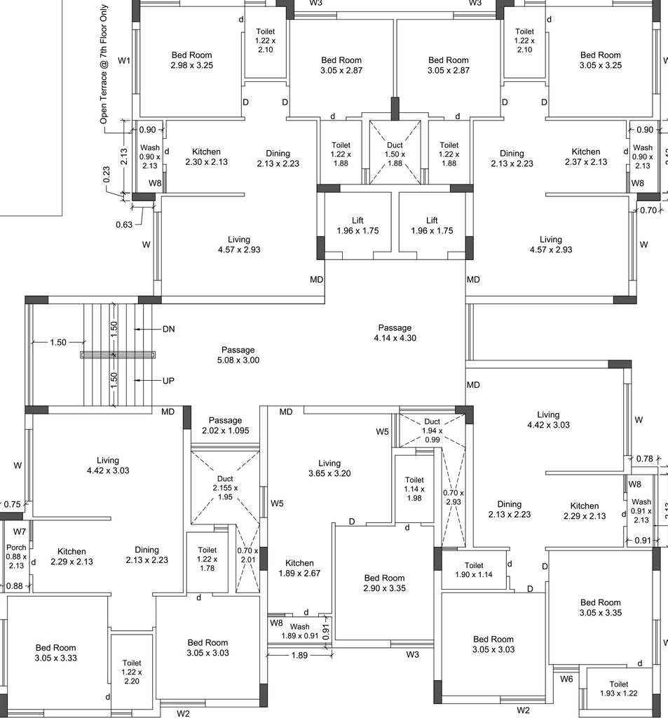 Floor Plan of Akash Sky Corner in Mavdi, Rajkot - Image 420137
