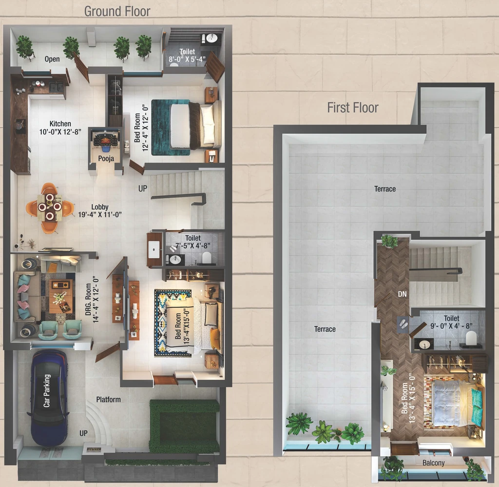 3 BHK House/Villa in JP Homes Ananta in Basni, Jodhpur - Image 925414